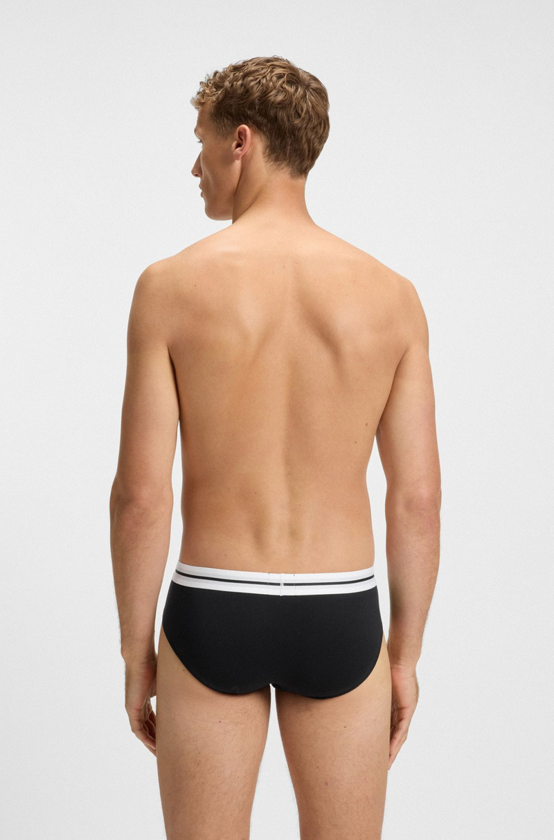 BOSS THREE-PACK OF STRETCH-COTTON TRUNKS WITH LOGO WAISTBANDS outlook