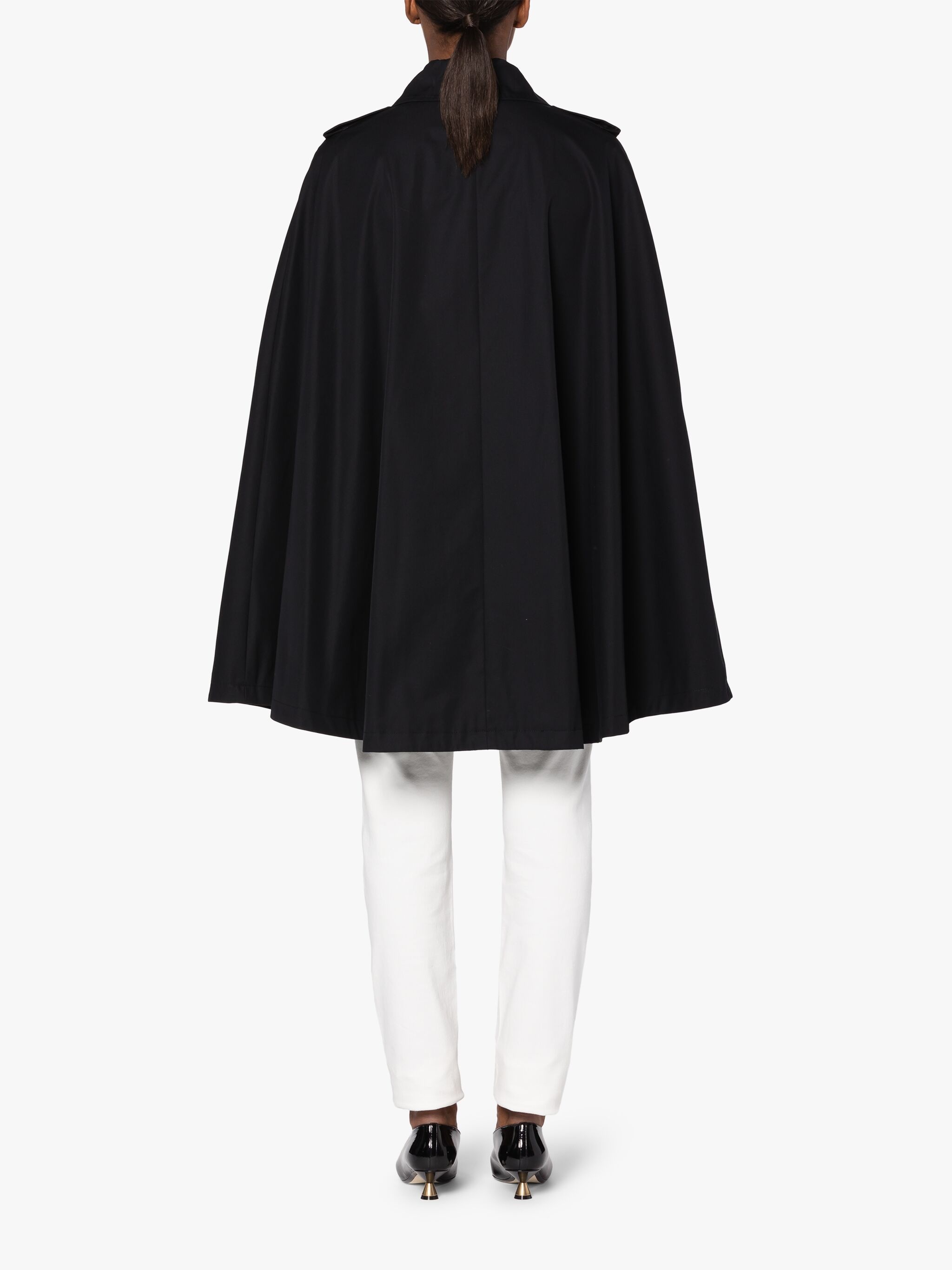 HALLEIGH BLACK COTTON CAPE - 4