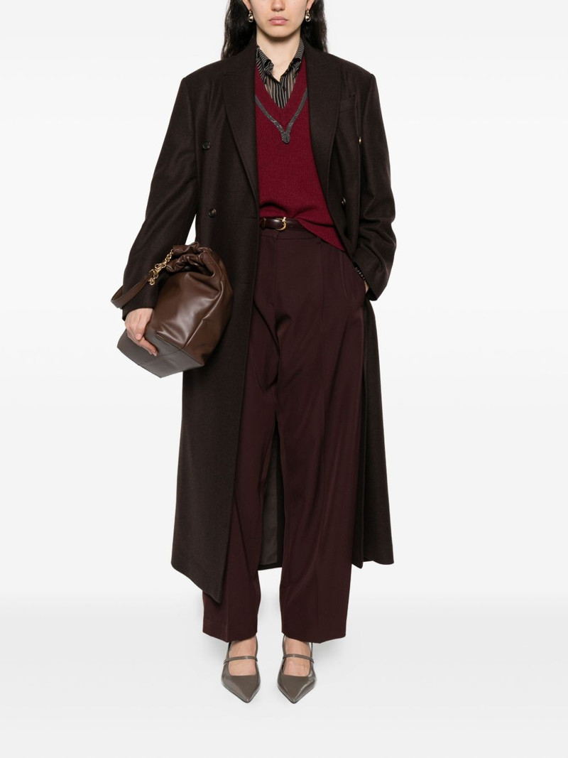 Brunello Cucinelli double-breasted buttoned coat outlook
