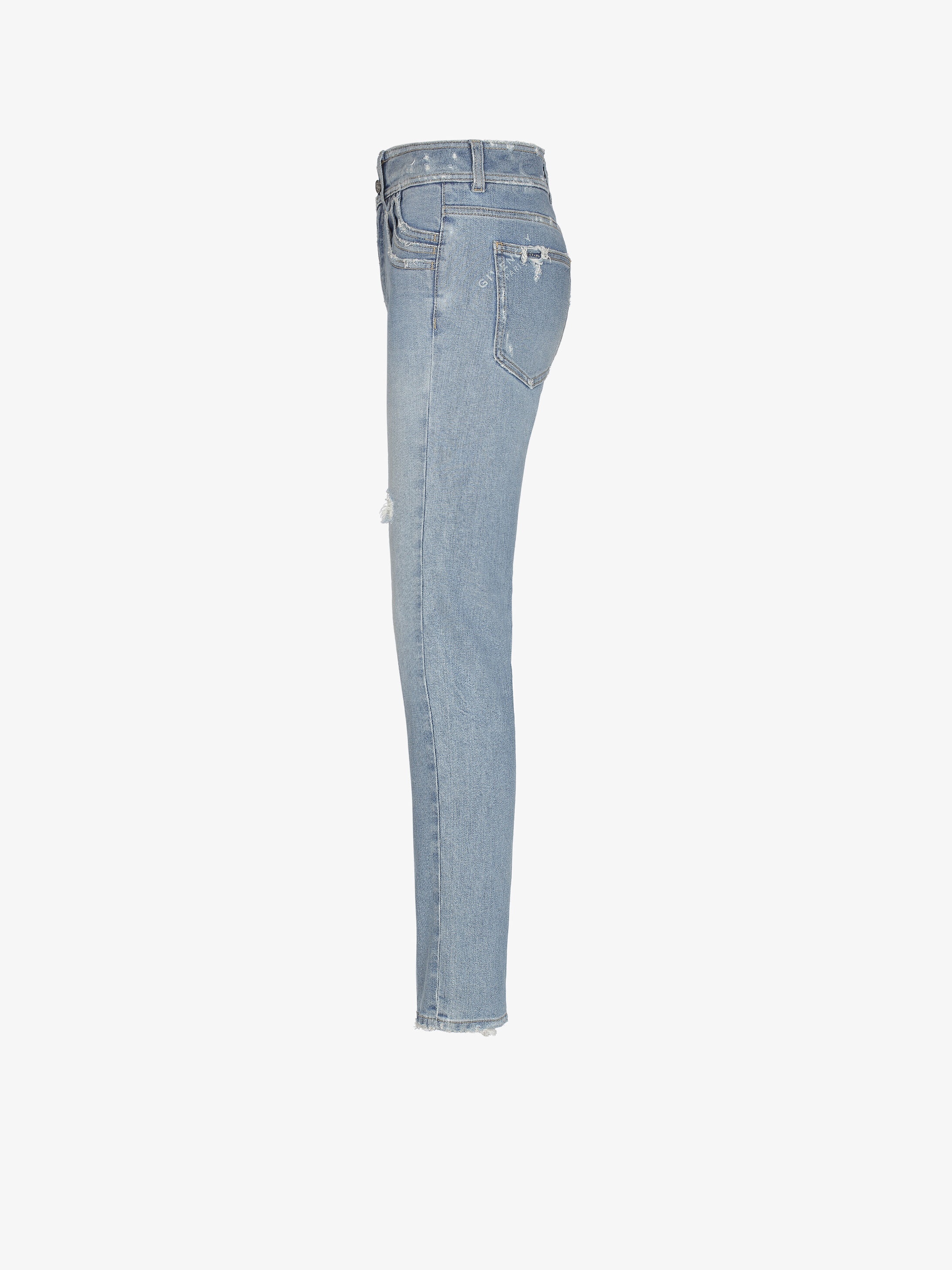 Slim fit multipockets destroyed jeans - 3