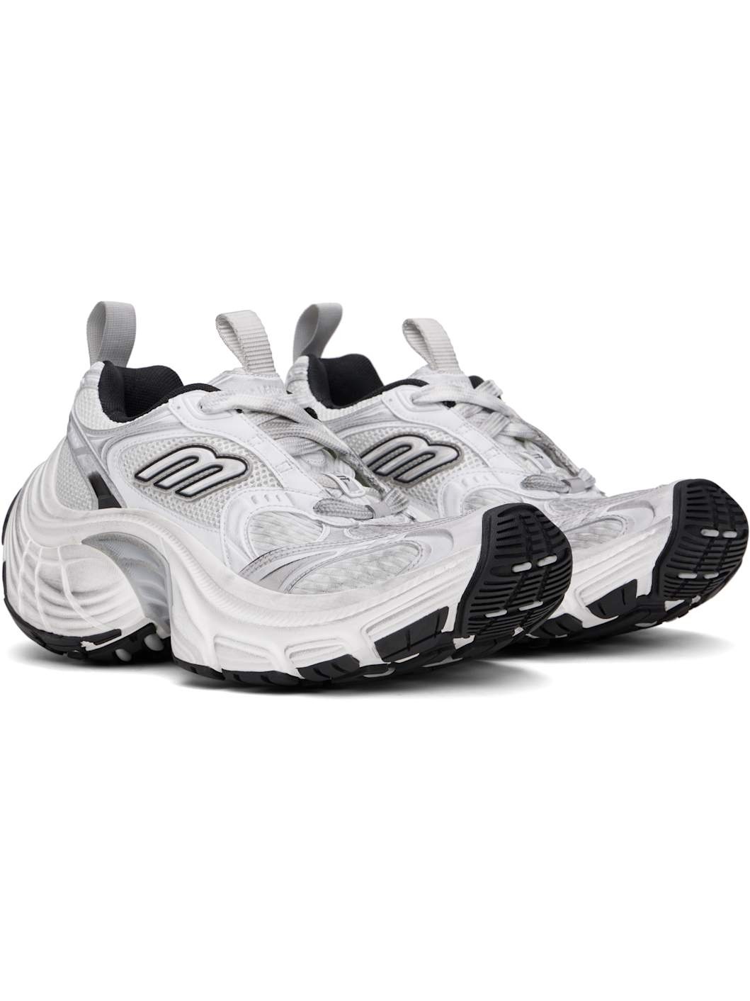 BALENCIAGA White & Gray 10XL Sneakers | ssense | REVERSIBLE