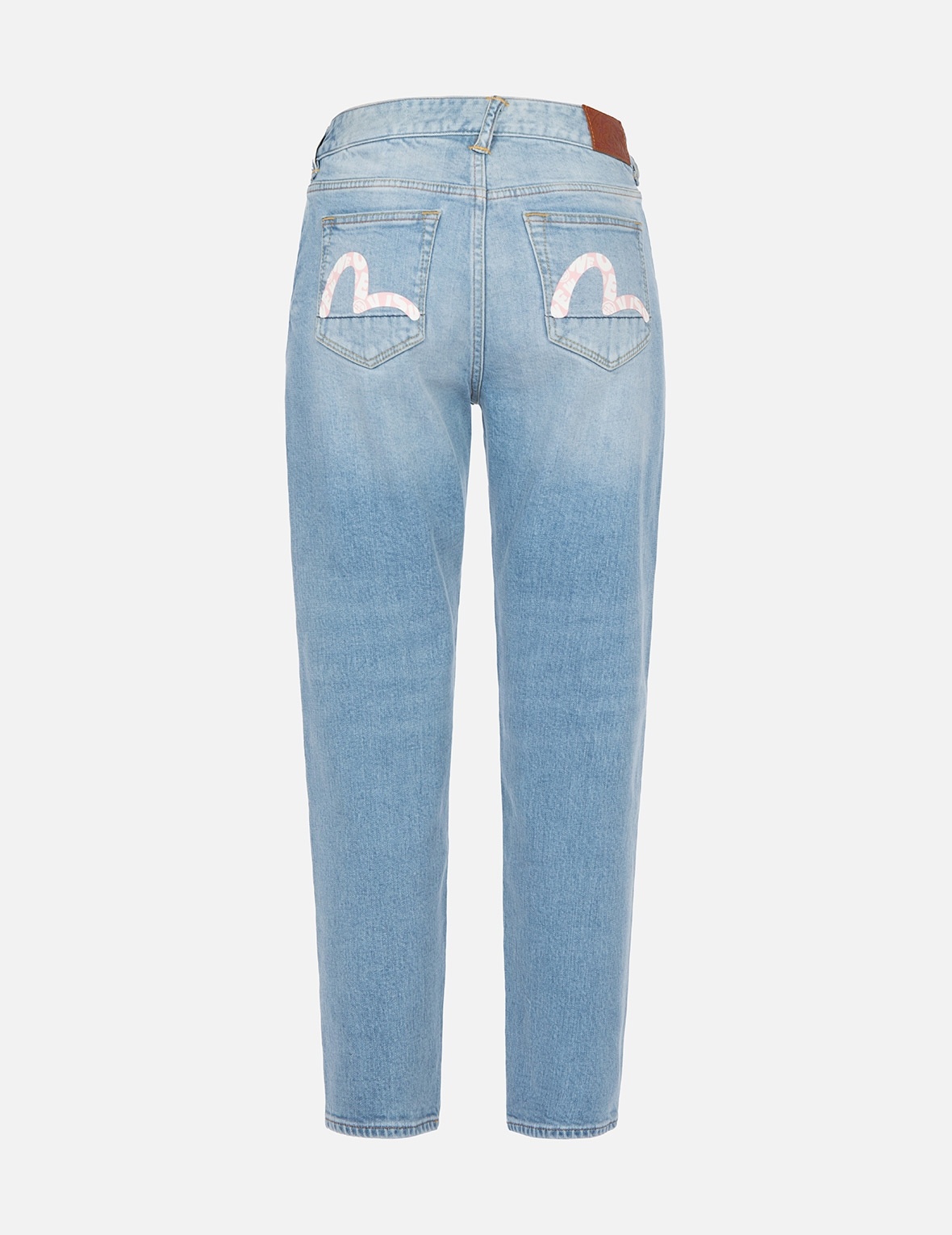 LOGO-PATTERN SEAGULL PRINT RELAX FIT JEANS - 2