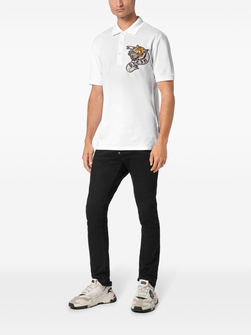 PHILIPP PLEIN Tattoo-embroidered polo shirt outlook