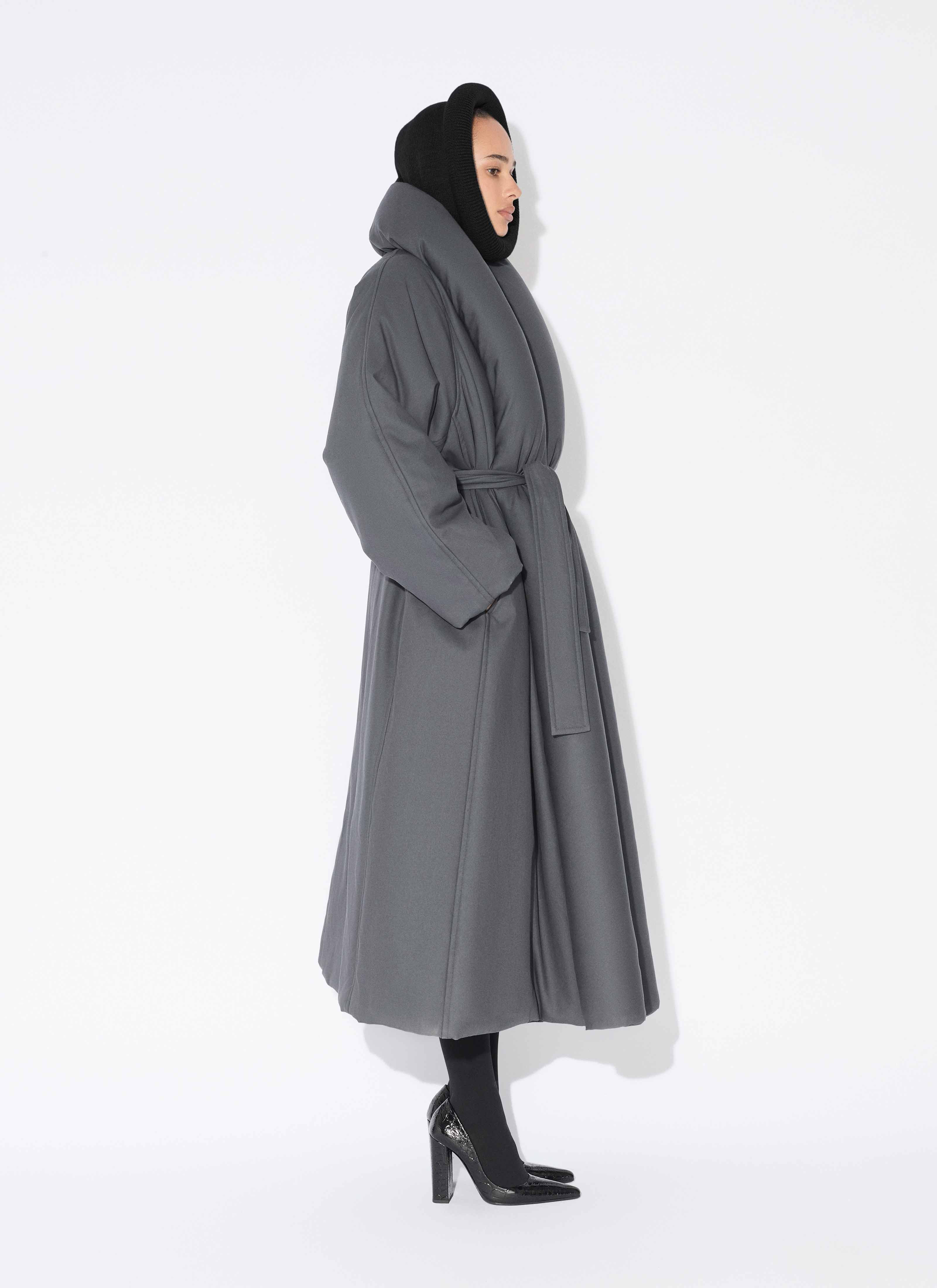 COTTON GABARDINE PADDED TRENCH - 5