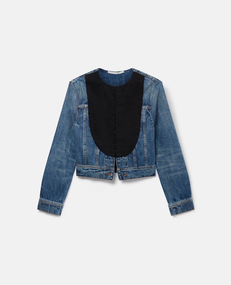 Tuxedo-Inspired Denim Jacket 1