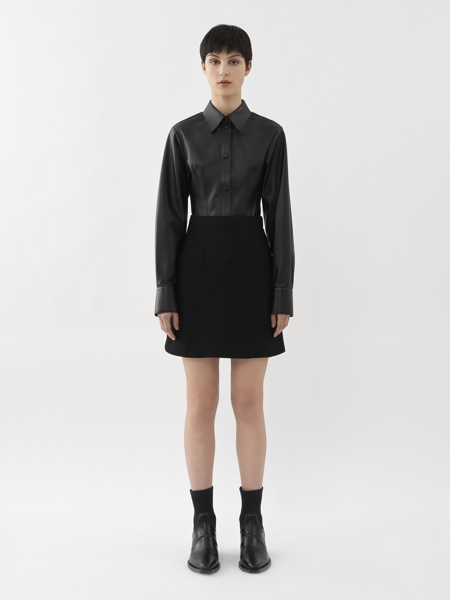 A-LINE MINI SKIRT - 4