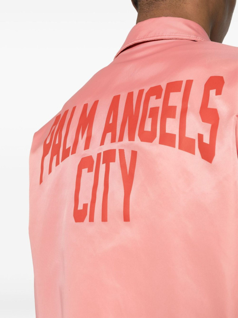 logo-print gabardine-weave jacket 5
