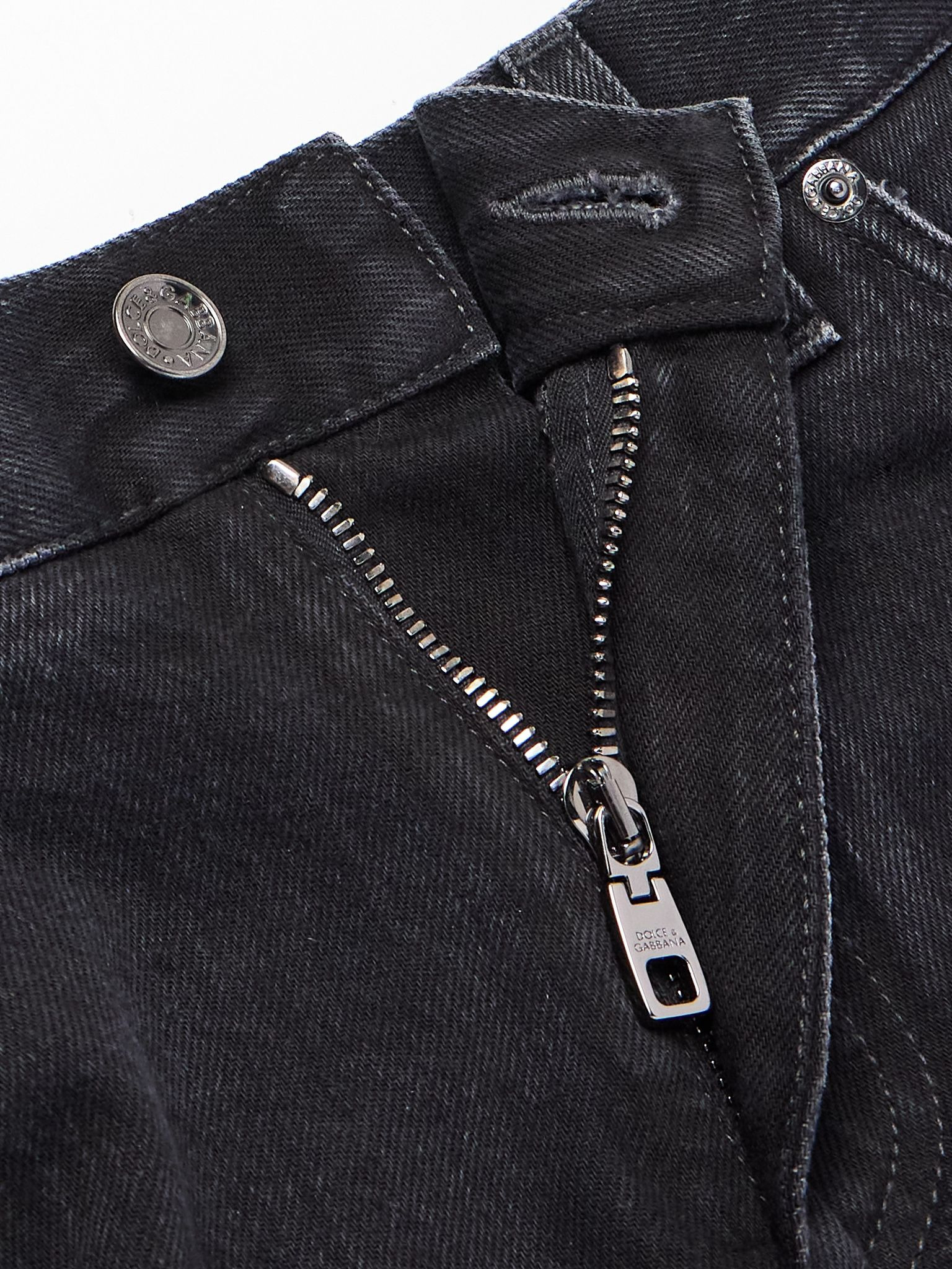 Straight-Leg Jeans Black - 6