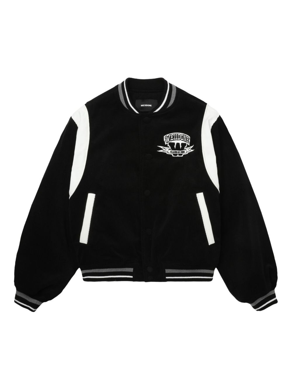 varsity-style teddy bear bomber jacket - 1
