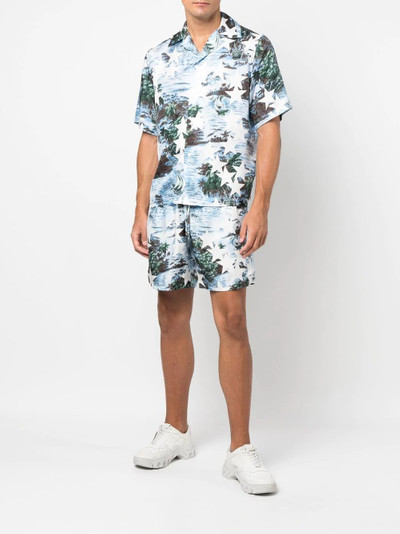 AMIRI star-print short-sleeved silk shirt outlook