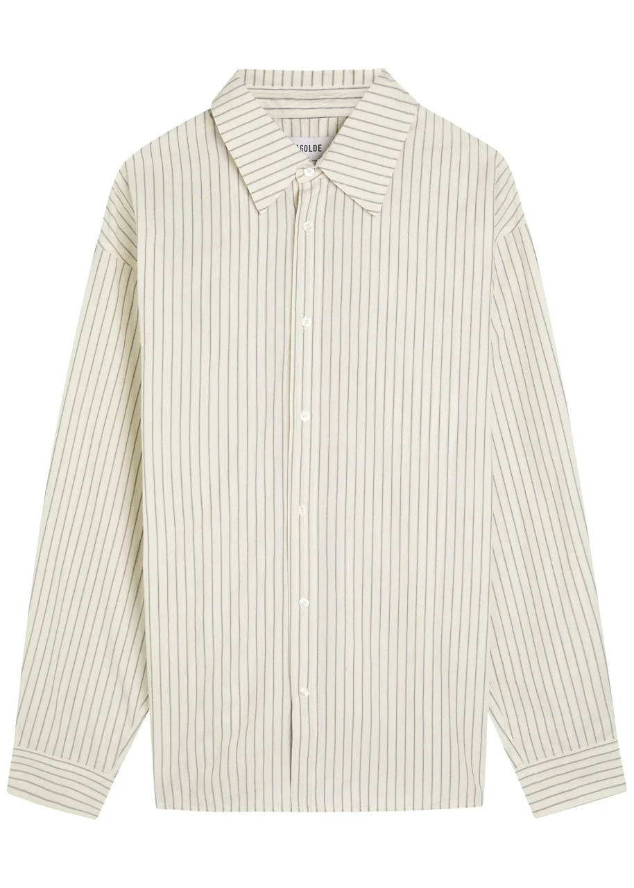 Agolde Aurel Striped Cotton-poplin Shirt - 1