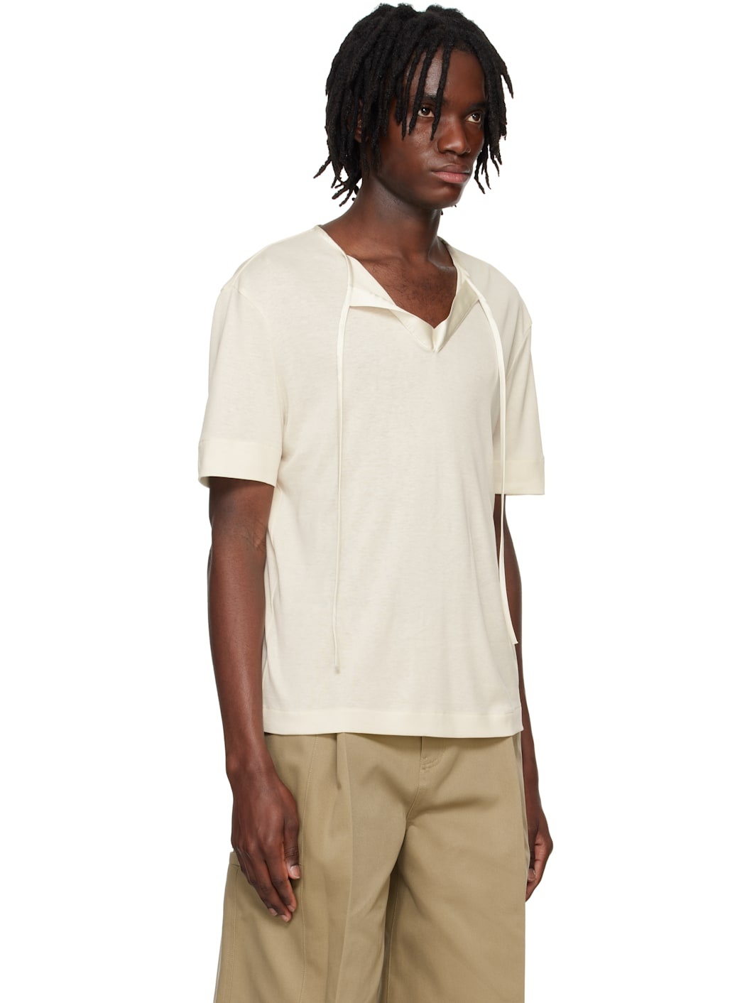 Off-White Satin Strap T-shirt - 2