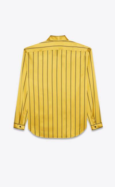 SAINT LAURENT four-pocket blouse in double-striped silk outlook