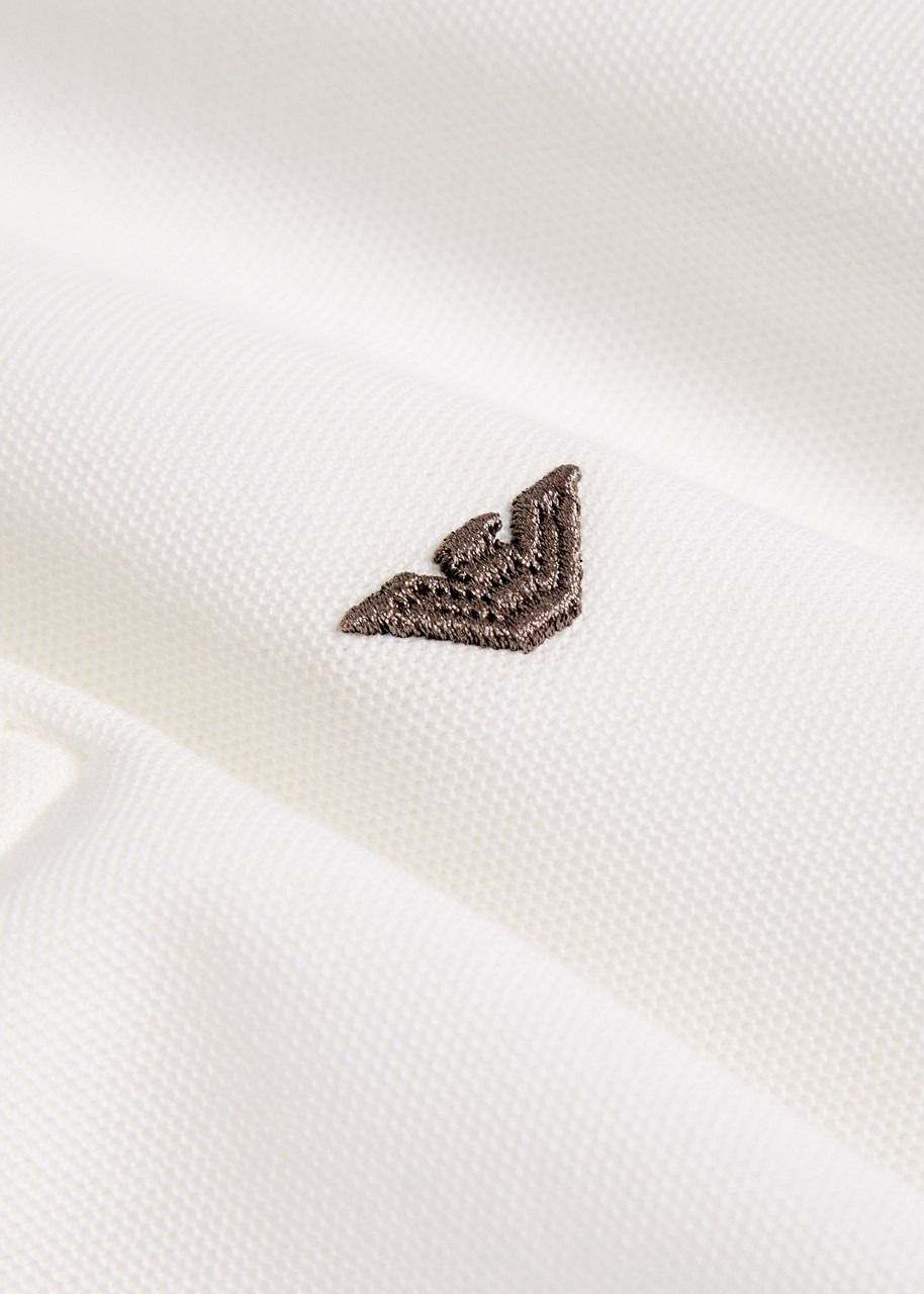Emporio Armani Logo Piqué Cotton Polo Shirt - 5
