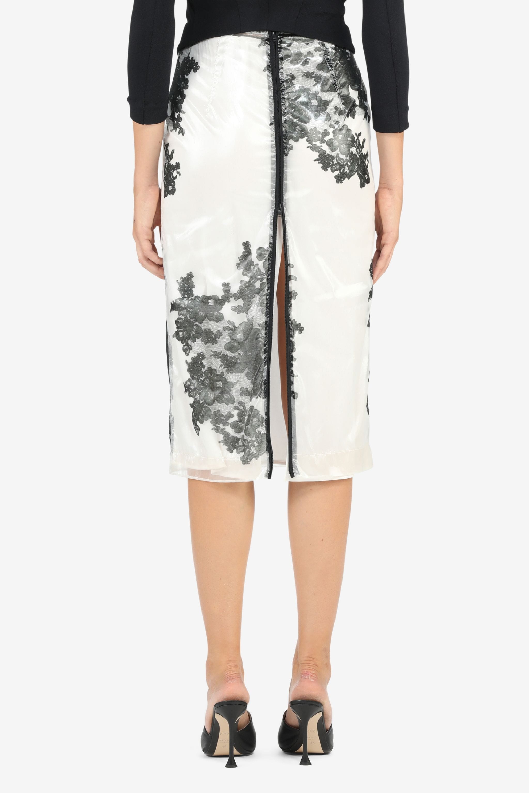 LACE-PRINT PENCIL SKIRT - 2