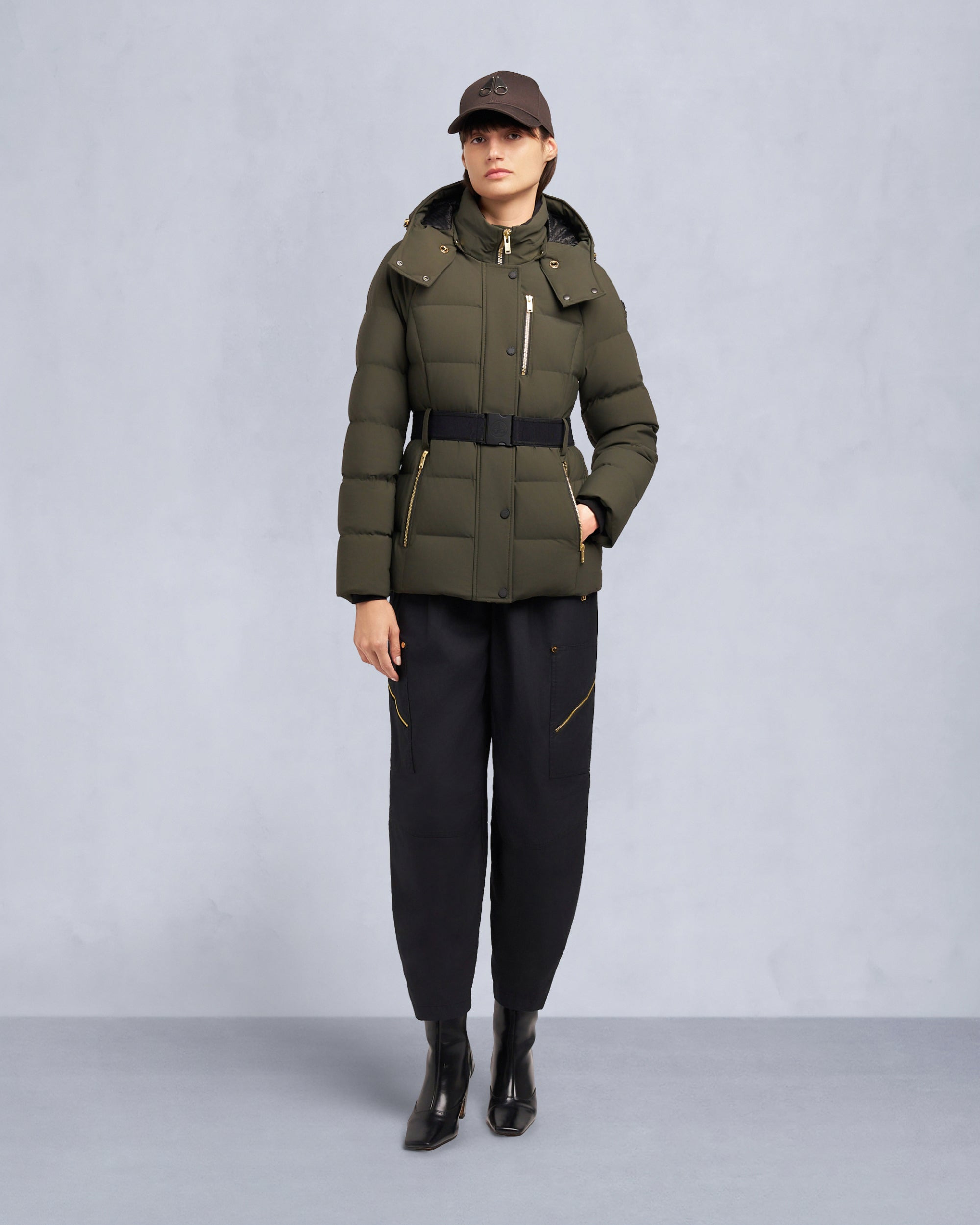GOLD SERIES NYLUXE CAMBRIA SHEARLING TRIM JACKET - 2
