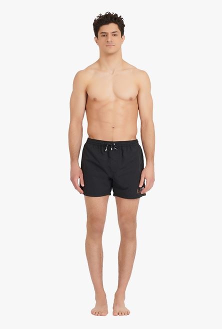 Black swimsuit with transparent Balmain logo print - 4