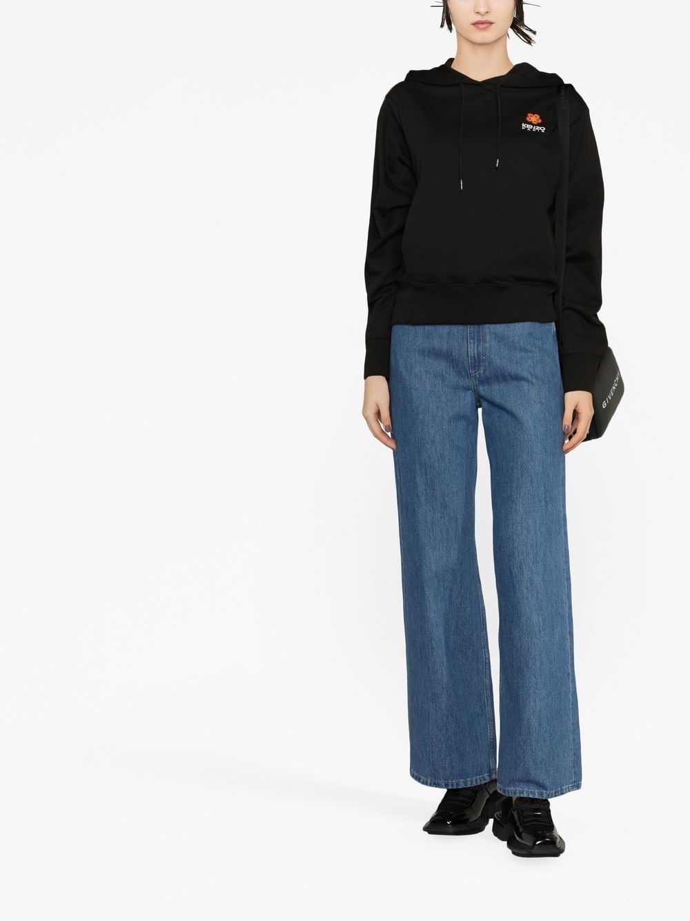 Boke Flower embroidery hoodie - 2