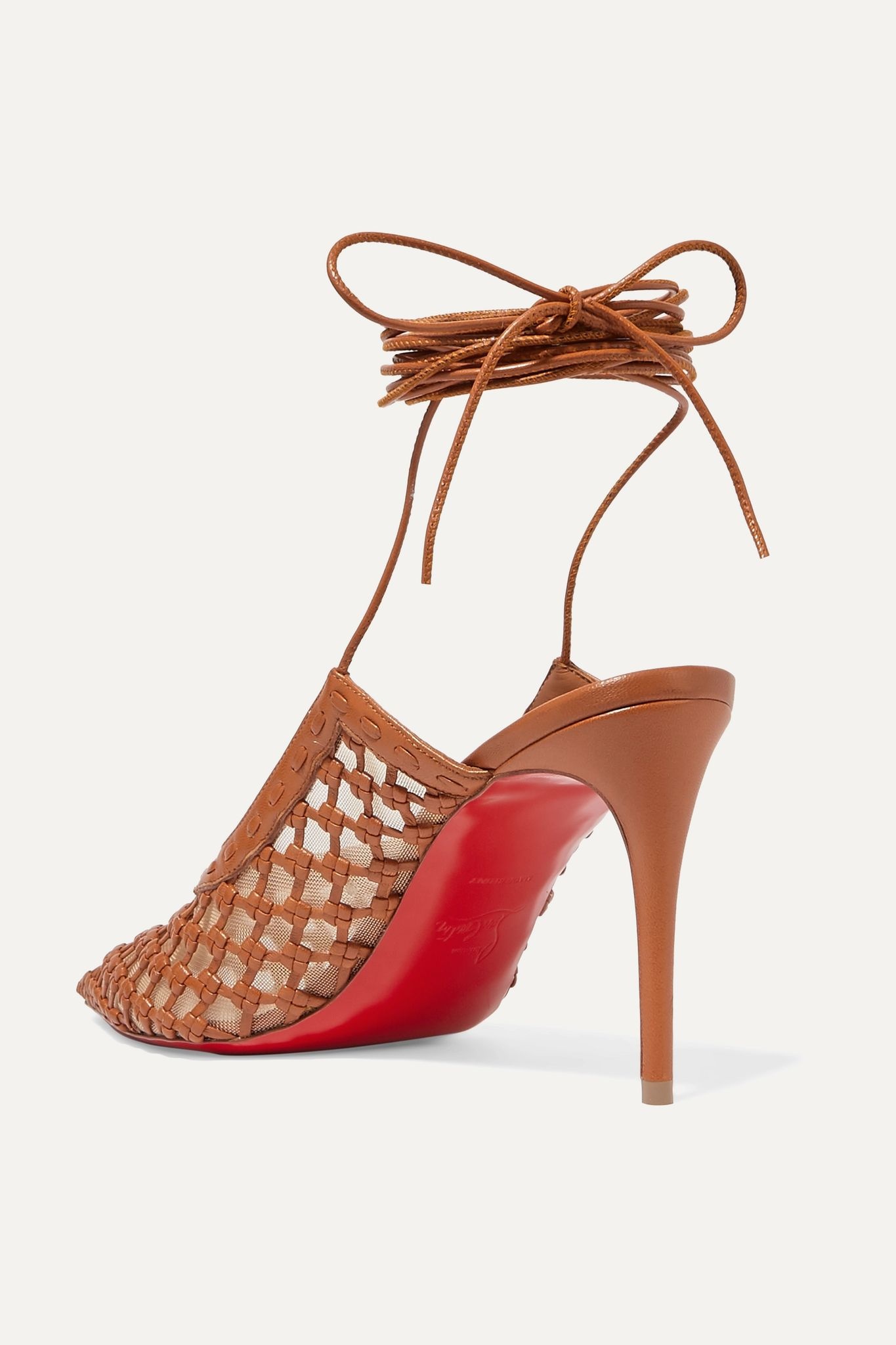 + Roland Mouret Cage and Curry mesh and woven leather pumps - 4