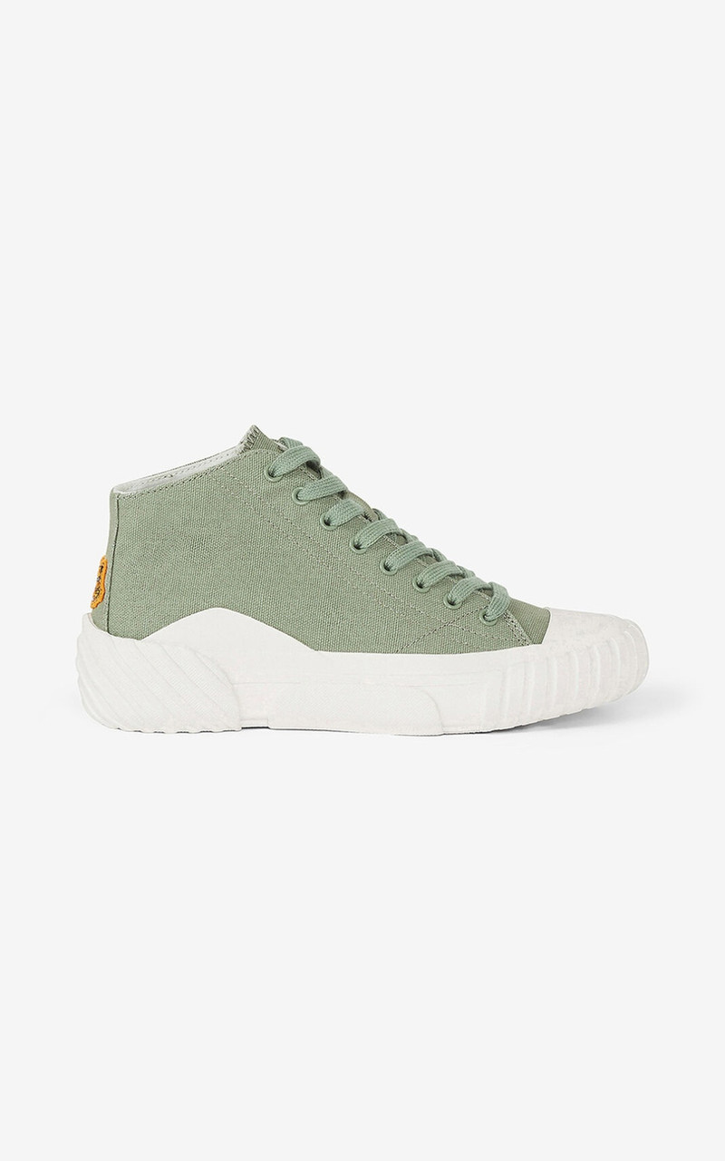 Canvas Tiger Crest high-top trainers 1
