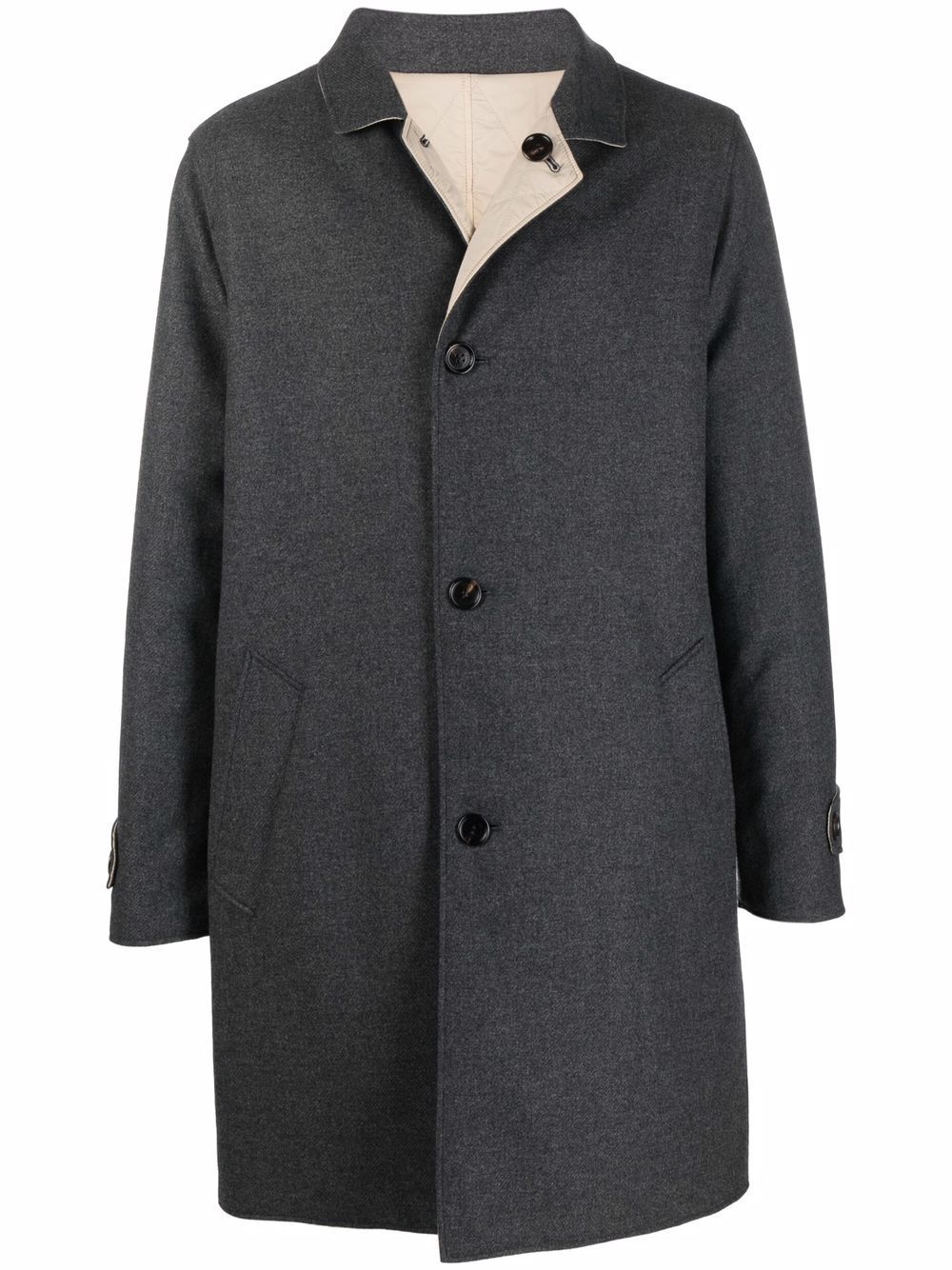 single-breasted tailored coat - 1