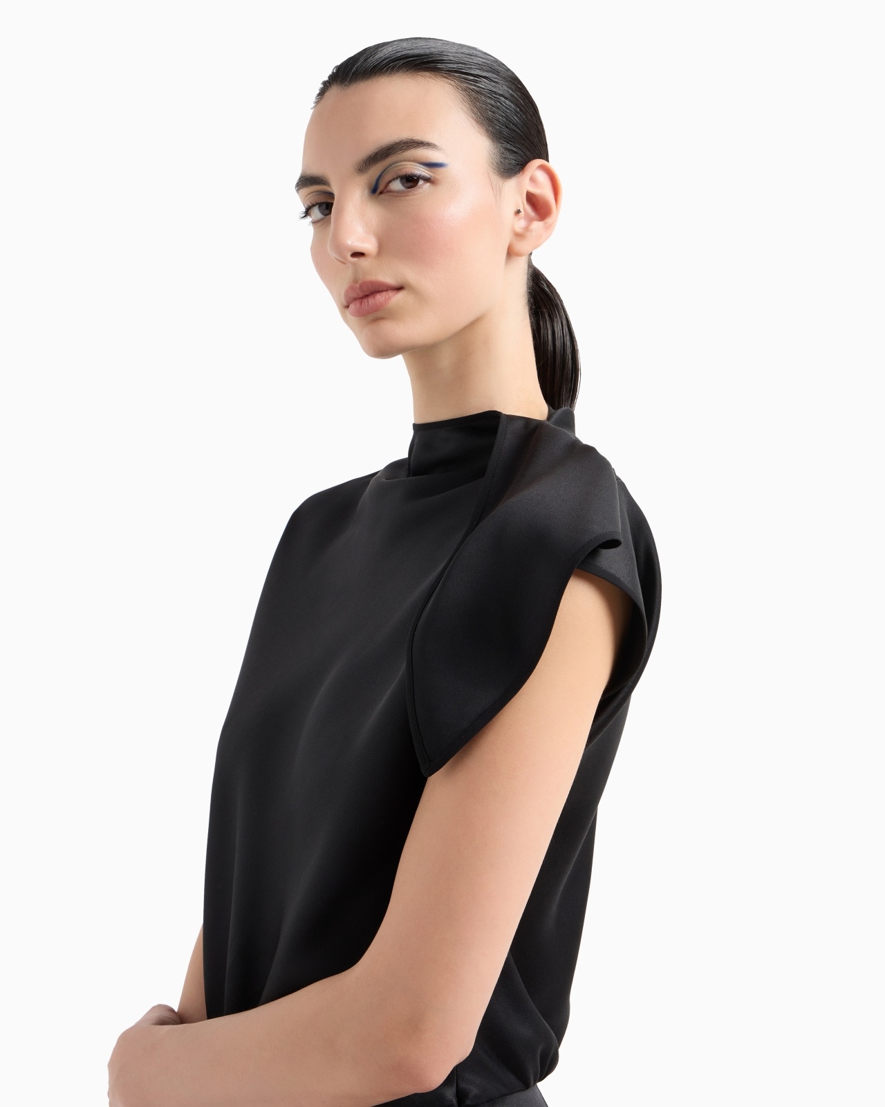 DOUBLE-FACED SILK-SATIN LONG DRESS - 5