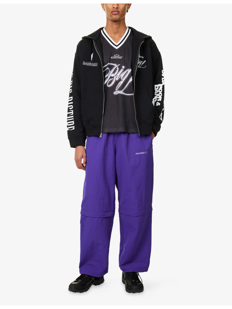 AWAKE NY Reversible Logo-Print Shell Jogging Bottoms outlook