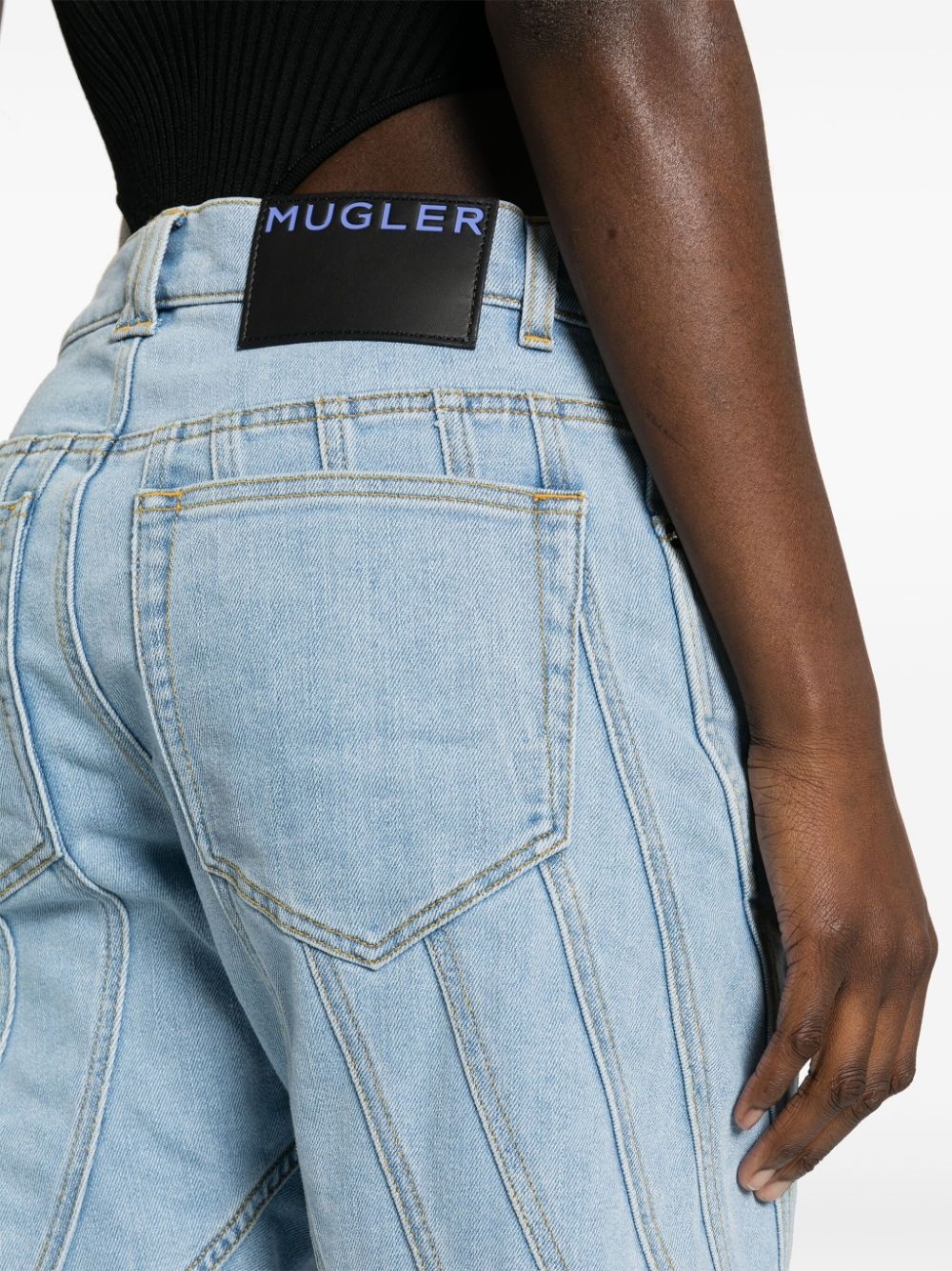 multi-seam spiral jeans - 5