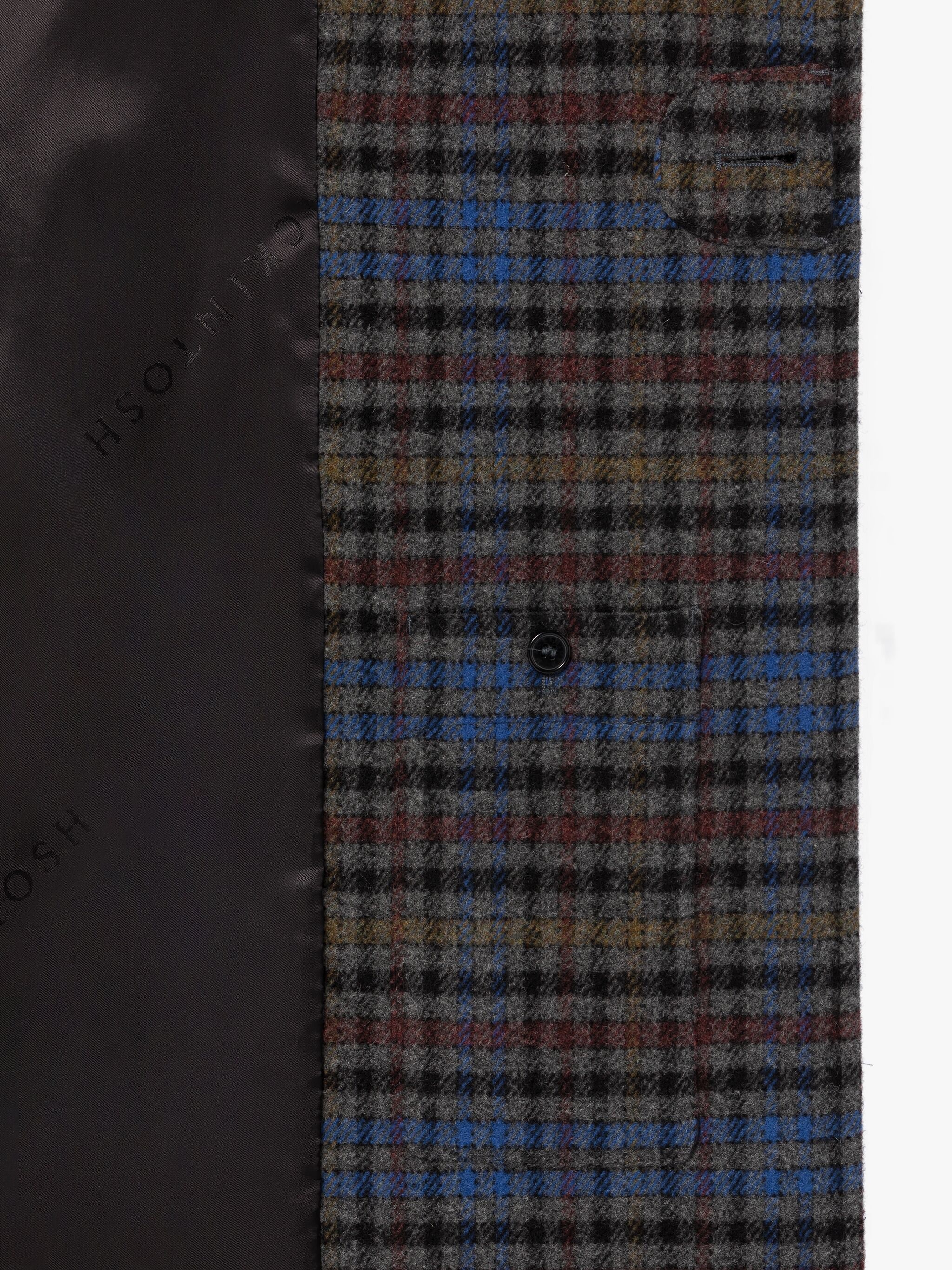 MILAN GREY CHECK WOOL COAT - 6