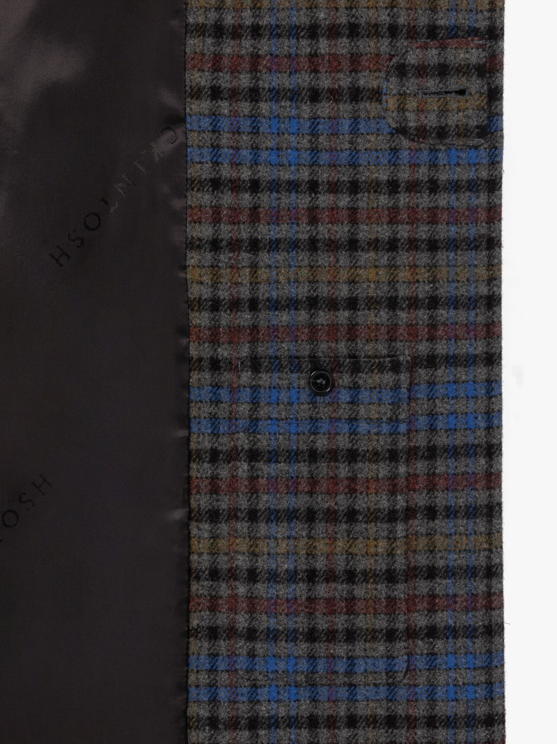 MILAN GREY CHECK WOOL COAT 6
