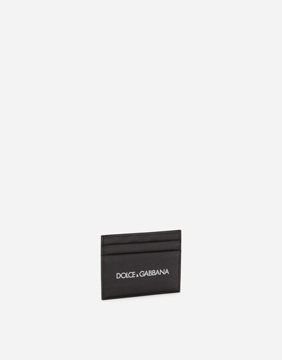 Dolce & Gabbana Calfskin credit card holder with printed logo outlook