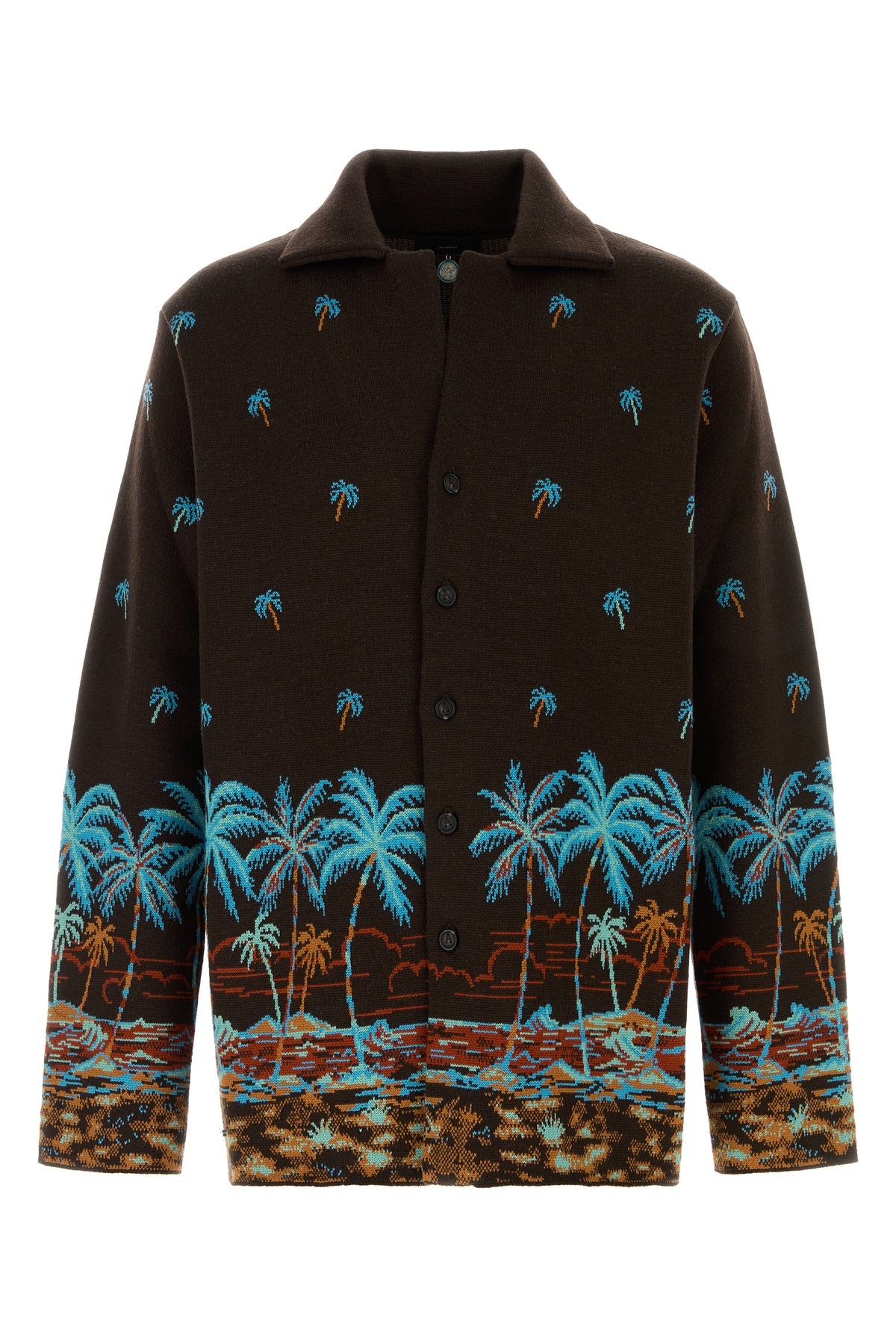 Embroidered wool cardigan - 1