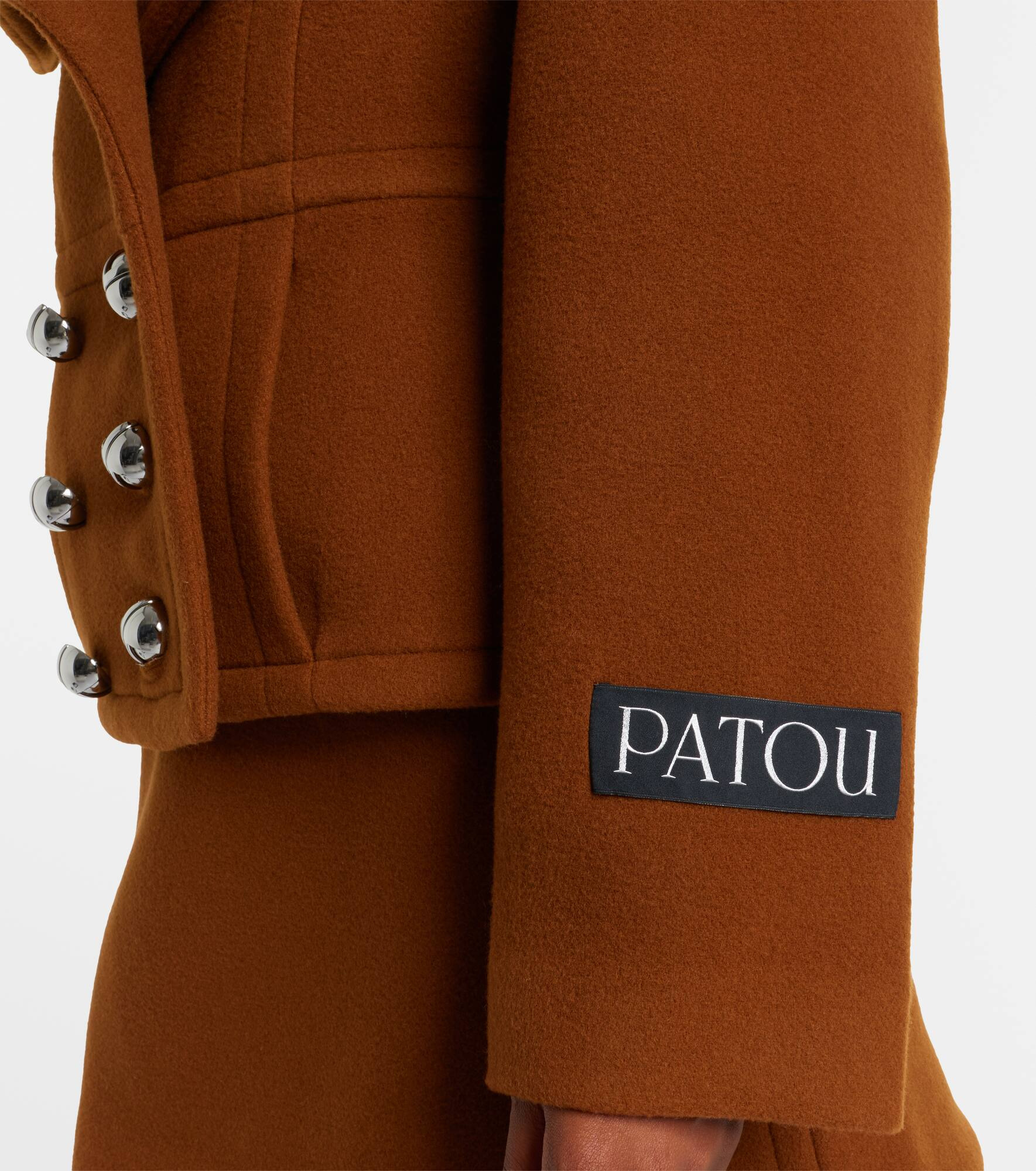 Cropped wool-blend jacket - 5