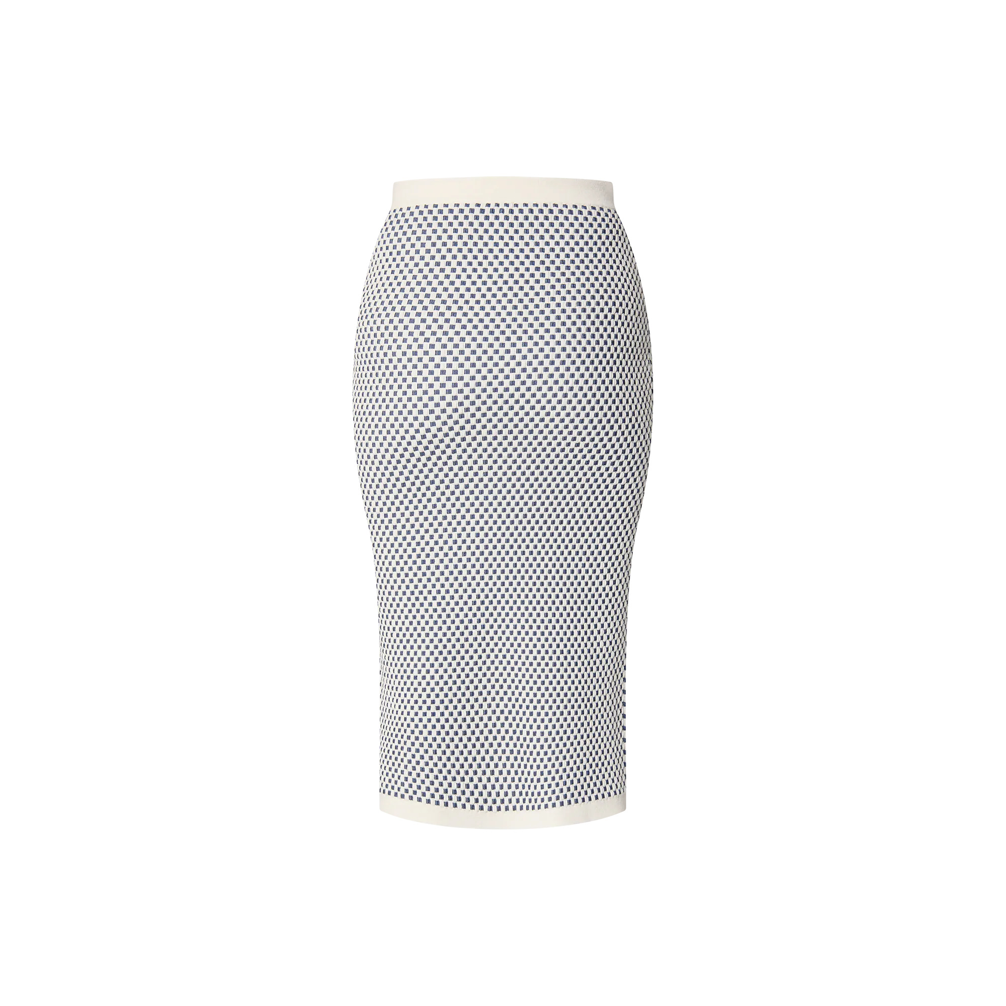 Mini Checkerboard Knit Skirt - 3
