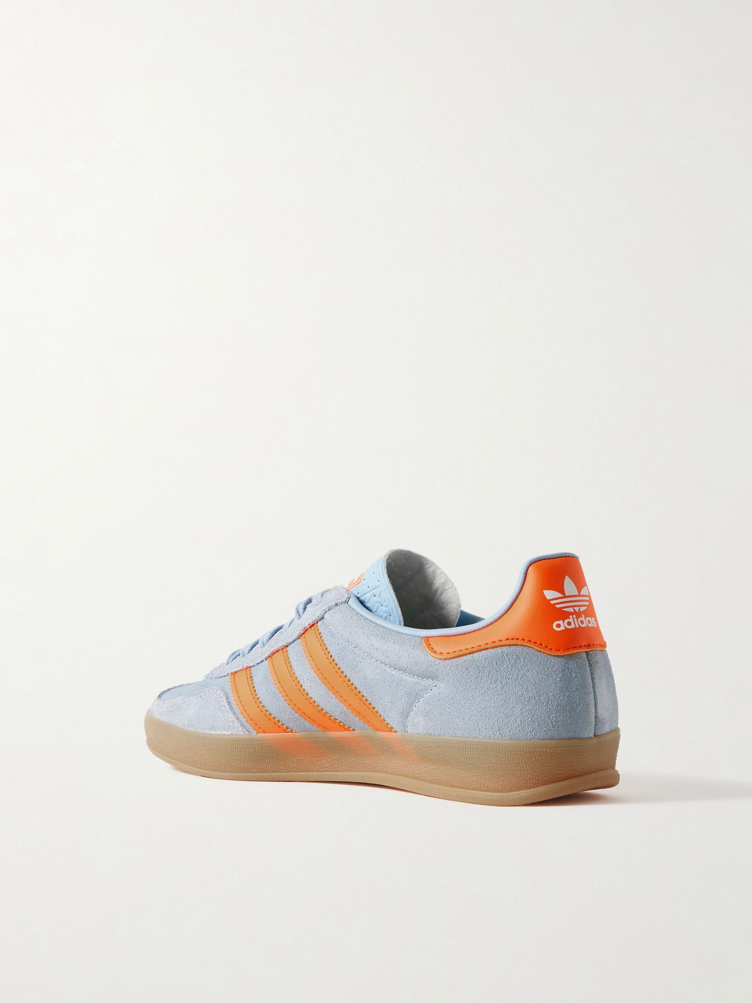 Gazelle Indoor Leather-Trimmed Suede Sneakers Sky blue - 4