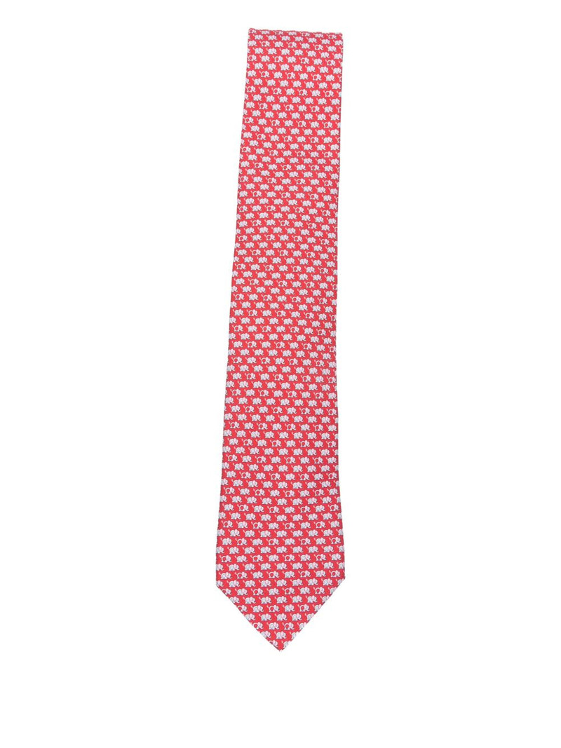 elephant print silk tie 1