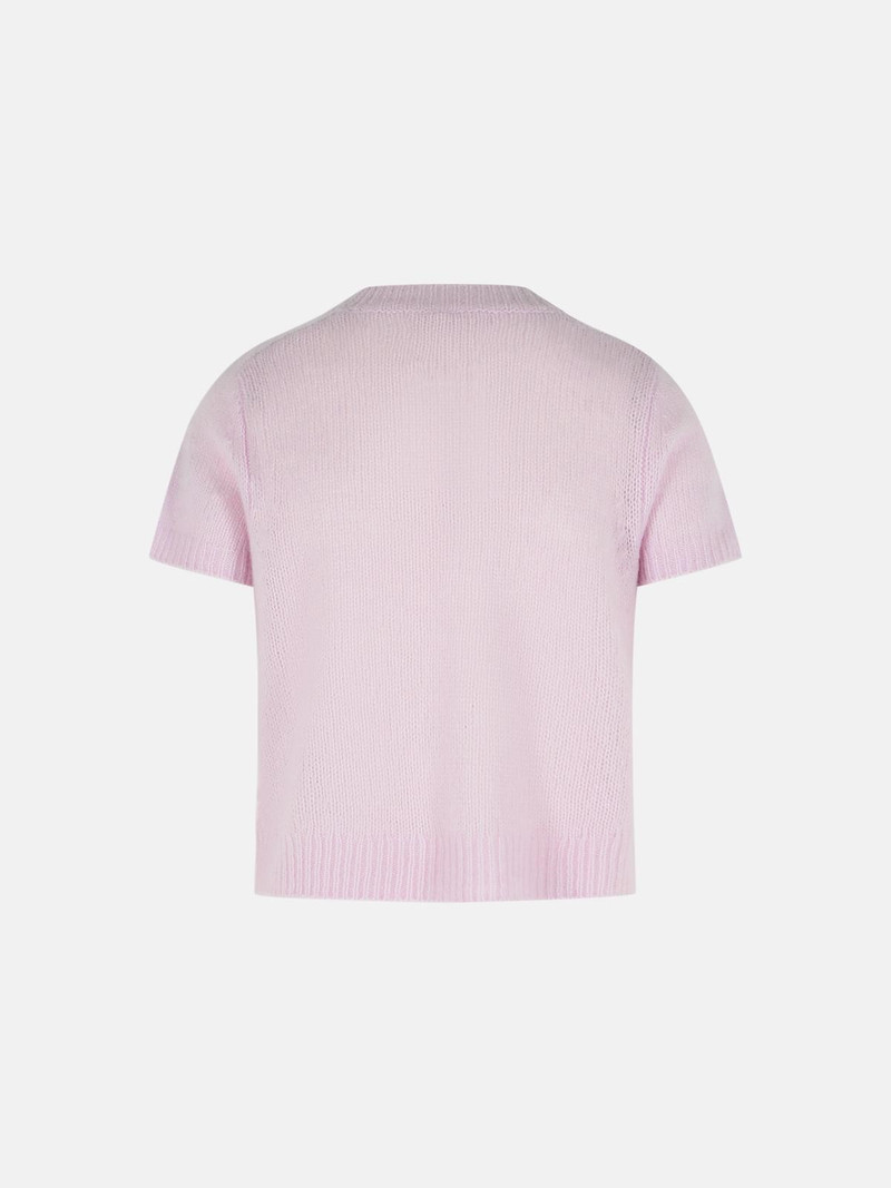 LISA YANG 'SIONA' SOFT DAHLIA CASHMERE AND SILK T-SHIRT outlook