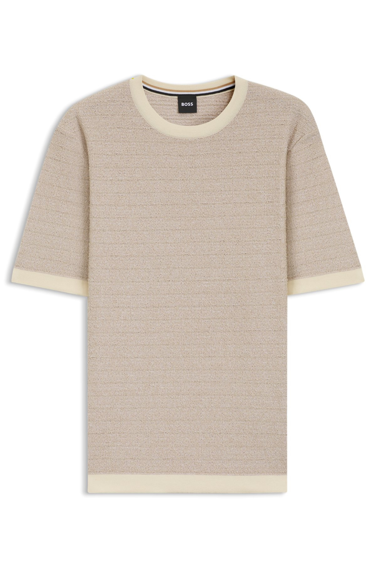 RELAXED-FIT JACQUARD-KNIT T-SHIRT - 1