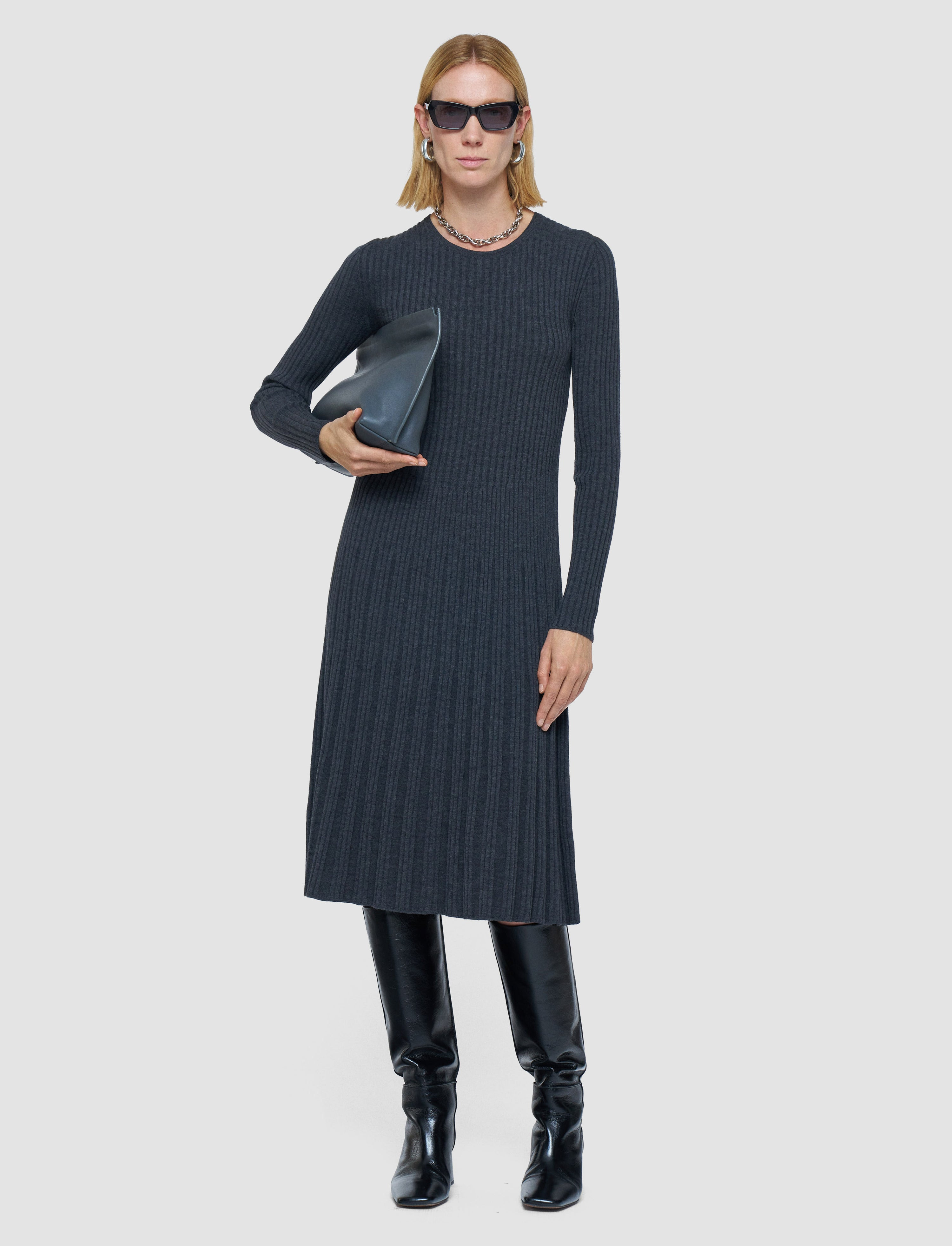 Merino Rib Knit Dress - 2