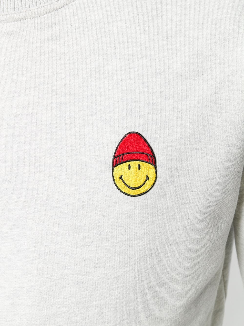 crew neck Sweatshirt Smiley Patch - 5