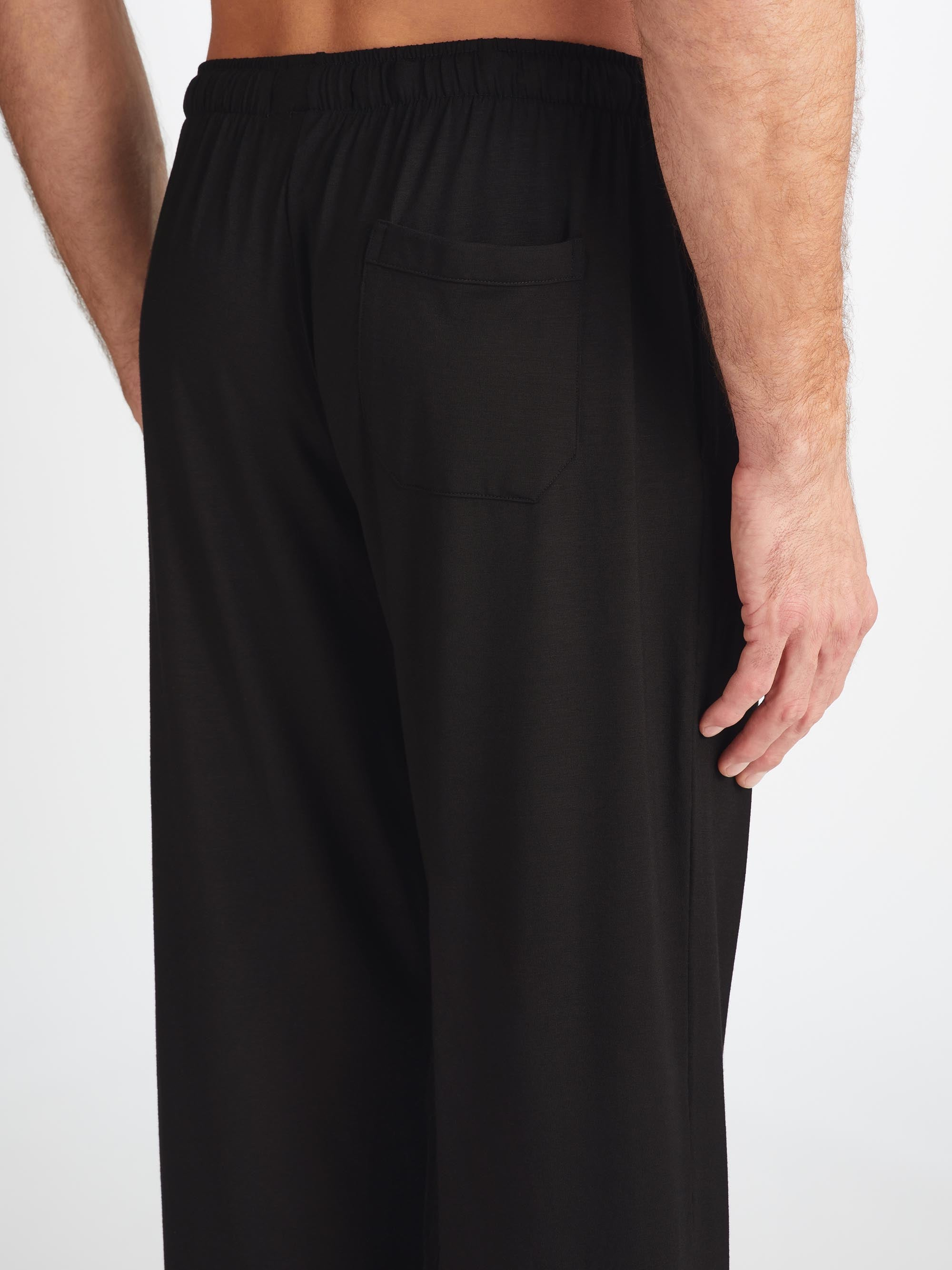 Men's Lounge Trousers Basel Micro Modal Stretch Black - 5