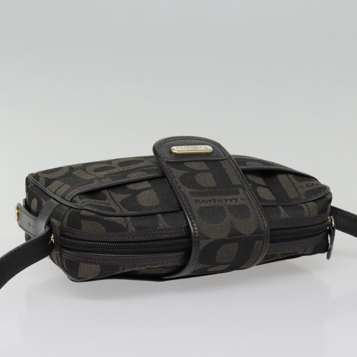 Burberry Shoulder Bag Canvas Gold Black - 6