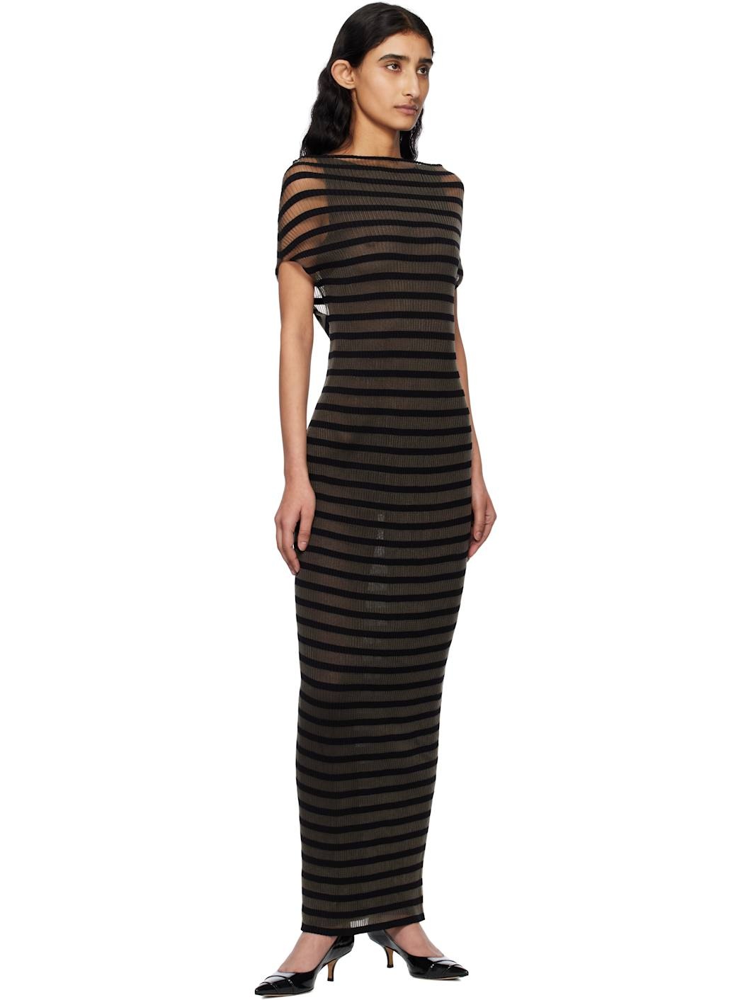 Black 'The Marinière' Striped Maxi Dress - 4