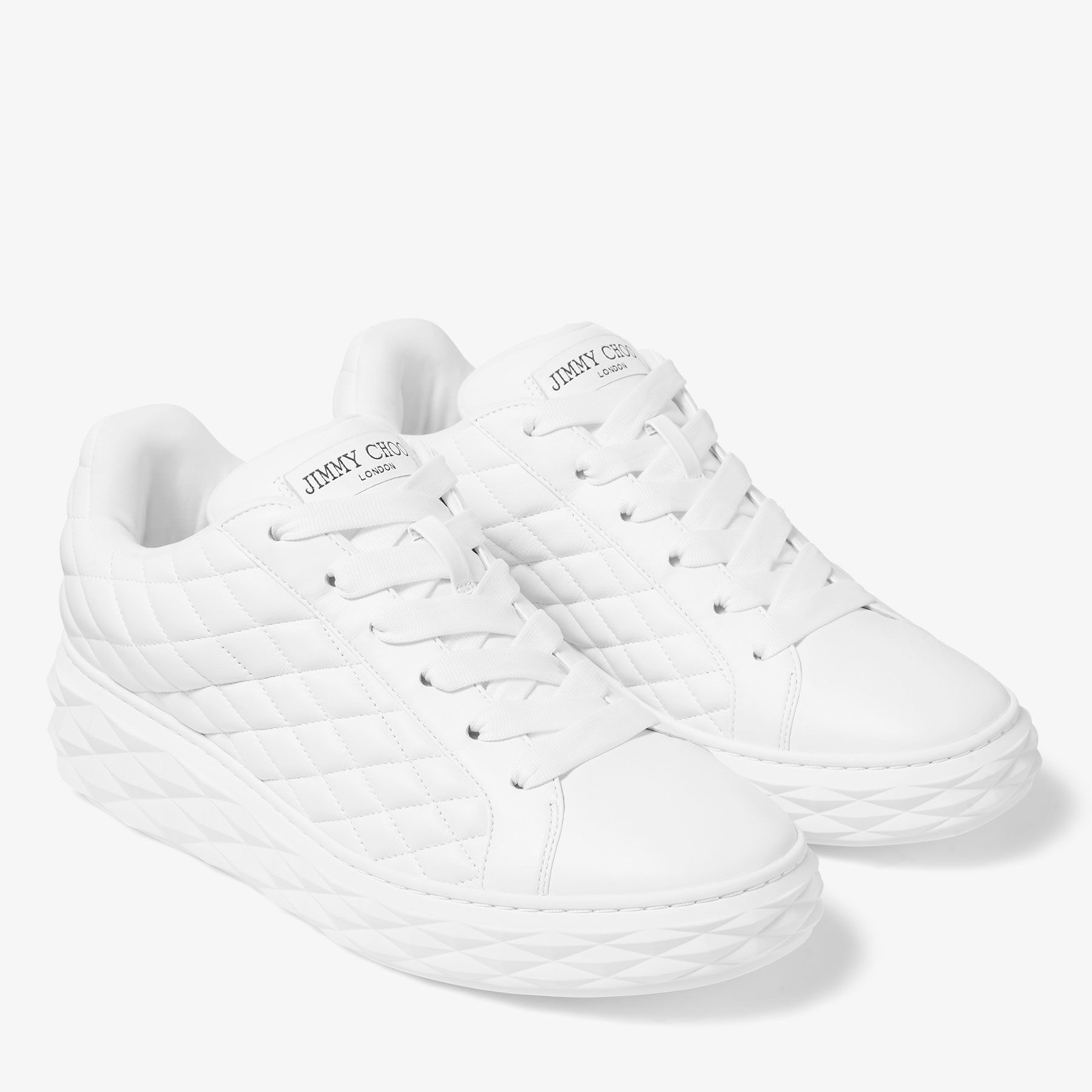 Diamond Maxi M
White Diamond Quilted Leather Trainers - 2