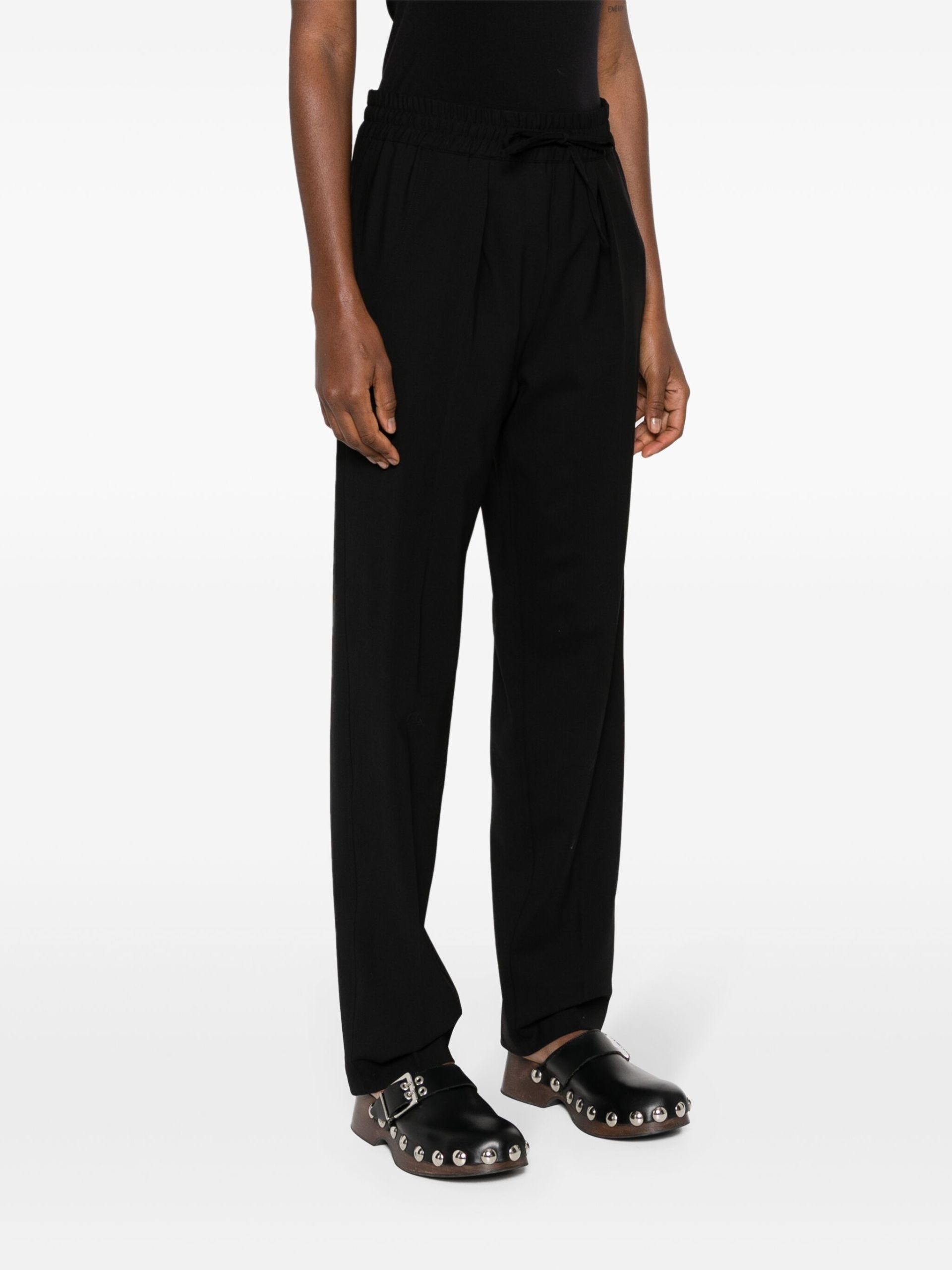 Black Liska Tapered Trousers - 3