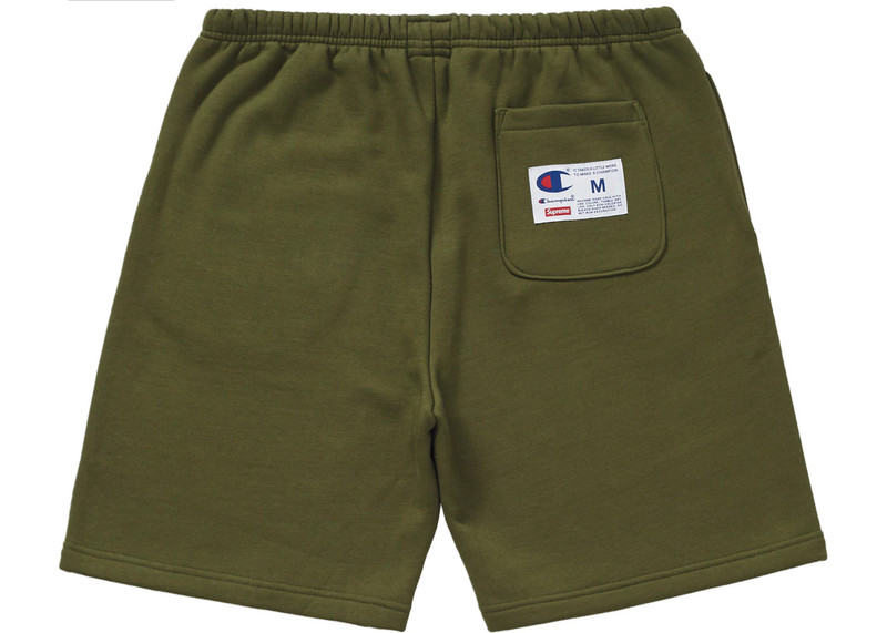 Supreme Supreme Champion Outline Sweatshort Dark Olive outlook