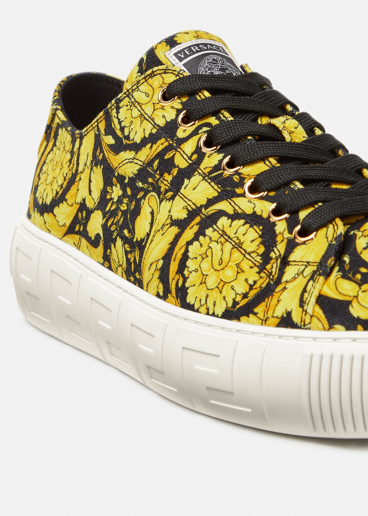 Greca Barocco Print Sneakers - 4