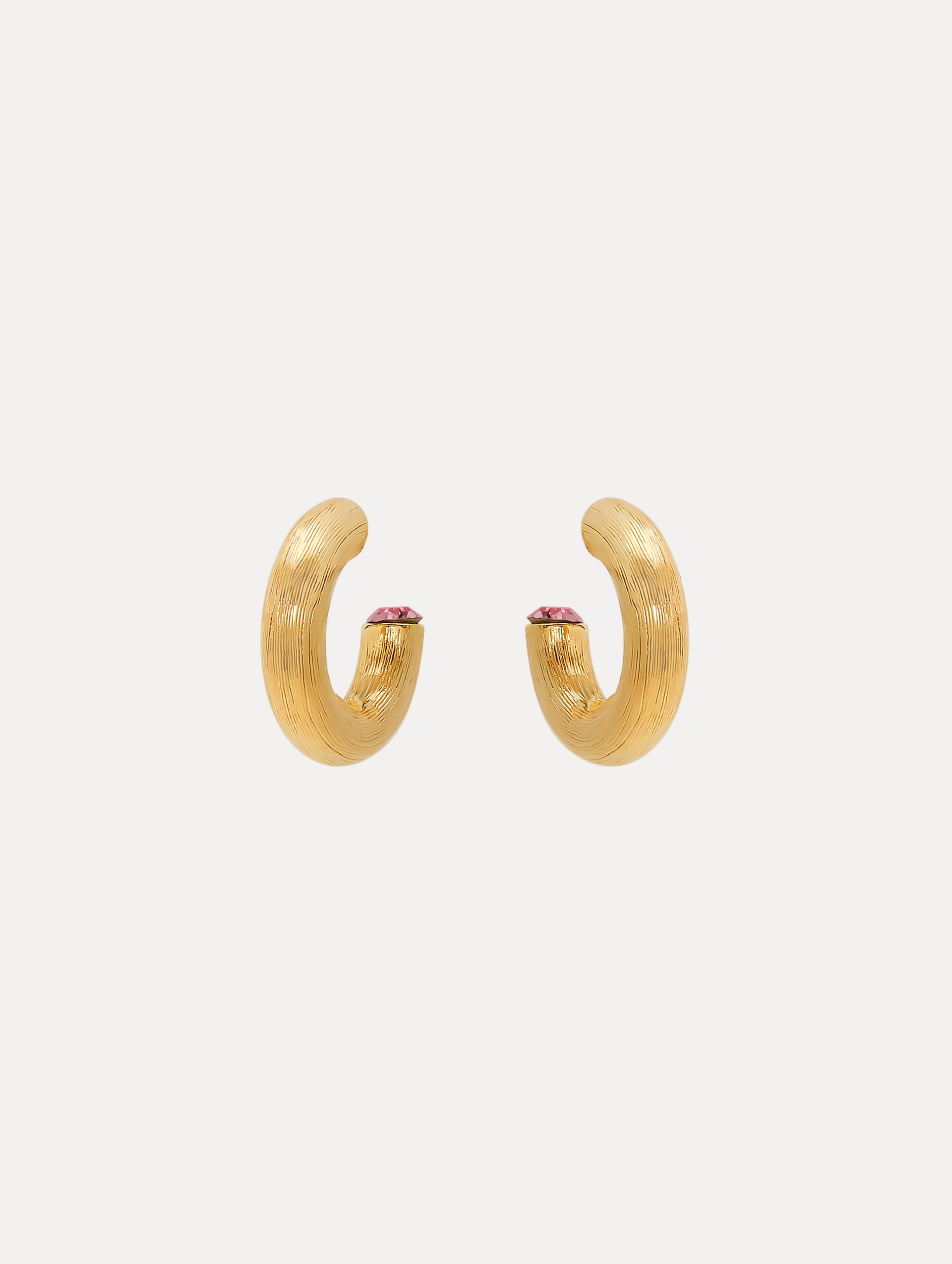 RIGA TEXTURED HOOP EARRINGS - 1