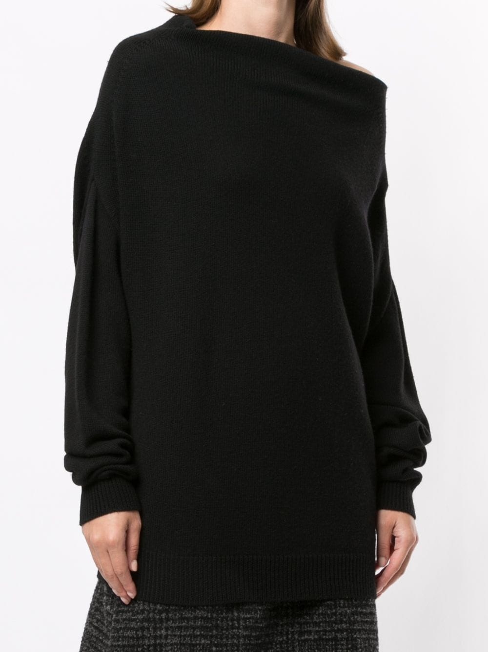 off-shoulder oversize jumper - 3