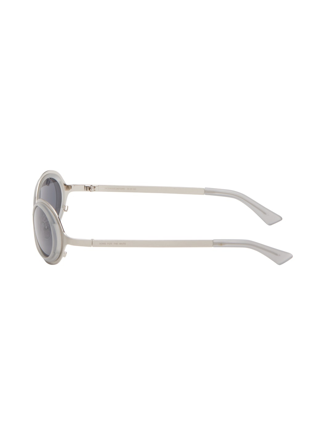 SSENSE Exclusive Silver 'The Goggle' Sunglasses - 3